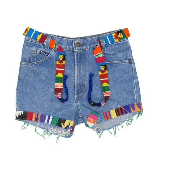 1980s Vintage Levis 718 0917 Orange Tab Shorts Sz. 30 - Picture 2 of 3